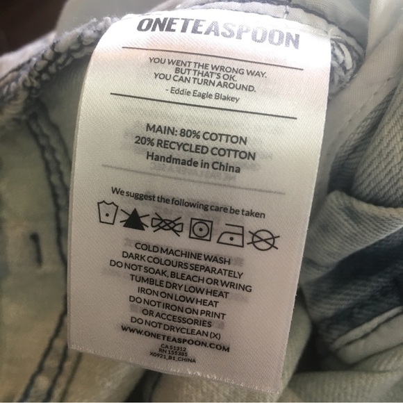 NEW One Teaspoon Jeans Saints Florence Destroyed Jeans Size 26 - Picture 10 of 10